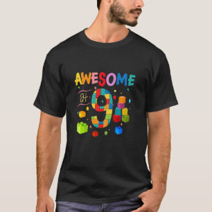 Kinder Phantastisch 9 Jahre alt Gebäude blockiert T-Shirt