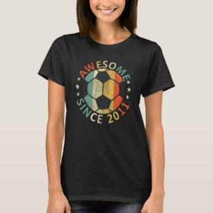 Kinder Phantastisch seit 2011 11. Geburtstag Fußba T-Shirt