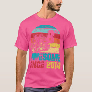 Kinder Phantastisch seit 2014 8. Geburtstag Monste T-Shirt