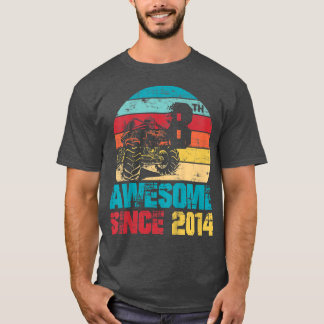 Kinder Phantastisch seit 2014 8. Geburtstag Monste T-Shirt