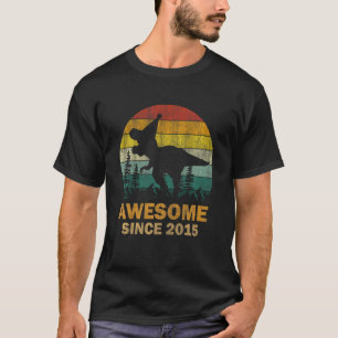 Kinder Phantastisch seit 2015 8 Jahre alter Dinosa T-Shirt