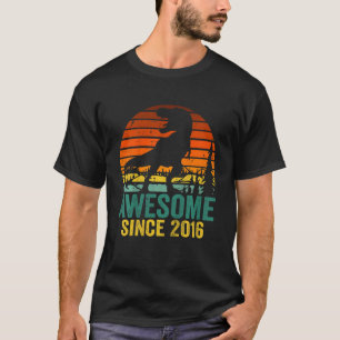 Kinder Phantastisch seit 2016 6. Geburtstag Dinosa T-Shirt