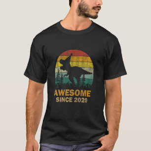 Kinder Phantastisch seit 2020 3 Jahre alt Dinosaur T-Shirt