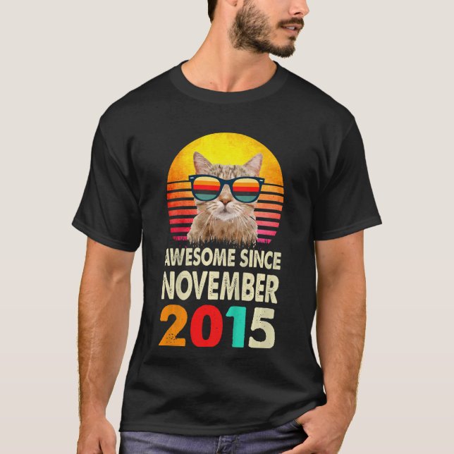 Kinder Phantastisch seit November 2015 7. Geburtst T-Shirt (Vorderseite)