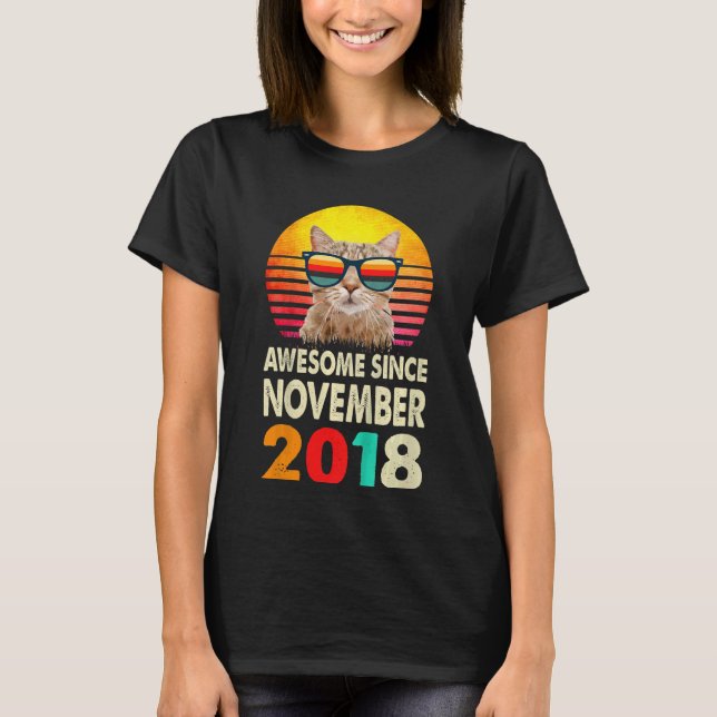 Kinder Phantastisch seit November 2018 4. Geburtst T-Shirt (Vorderseite)