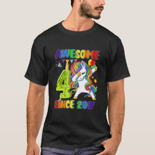 Kinder Phantastisches Dabbing Einhorn Seit 2017 4. T-Shirt