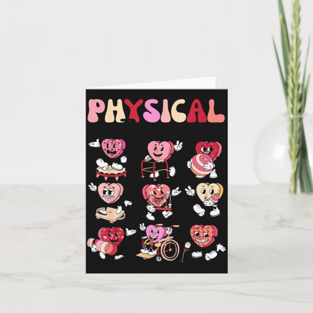 Kinder-Physiotherapie Pt Pta Frohen Valentinstag Karte (Vorderseite)