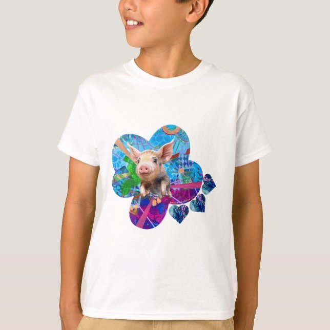 Kinder Piggie Lieben Art T - Shirt (Vorderseite)