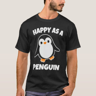 Kinder Pinguin Glücklich wie ein Pinguin T-Shirt