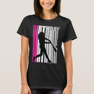 Kinder Pink Baseball Geburtstag Behalt Training So T-Shirt