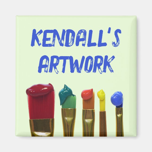 Kinder Pinselpinselbemalung mit benutzerdefinierte Magnet (Vorne)