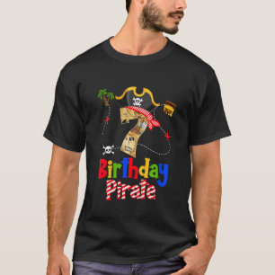 Kinder Pirate 7. Geburtstag Dekorationen Kinder Ju T-Shirt