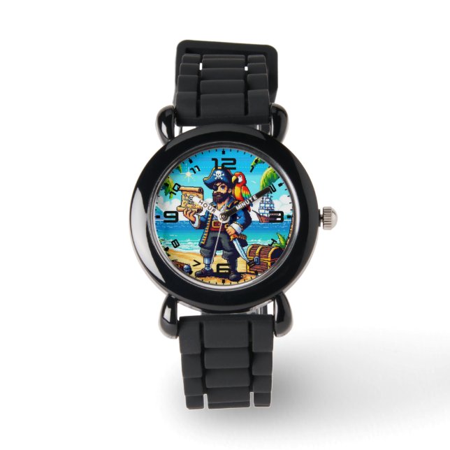 Kinder Pirate Watch Armbanduhr (Vorderseite)