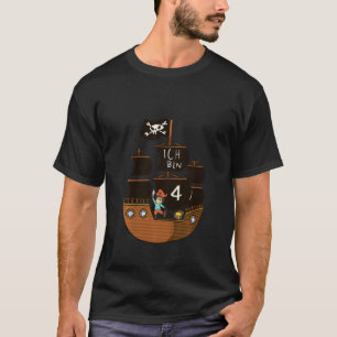 Kinder-Piraten-Kind auf Piratenschiff Kinder vier T-Shirt