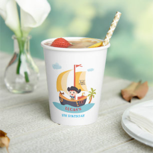 Kinder Piratenschiff Geburtstagsparty Pappbecher