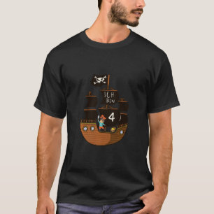 Kinder-Piratenschiff-Kinder vier Jahre alt T-Shirt