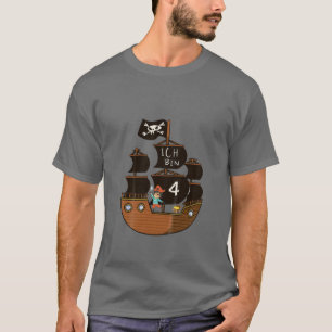 Kinder - Piratenschiff - Kinder vier Jahre T-Shirt