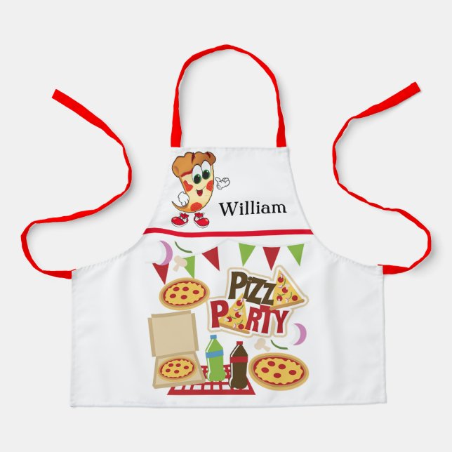 Kinder-Pizza-Party Schürze (Vorderseite)