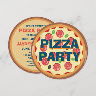 Kinder Pizzas Party jeden Geburtstag Einladung