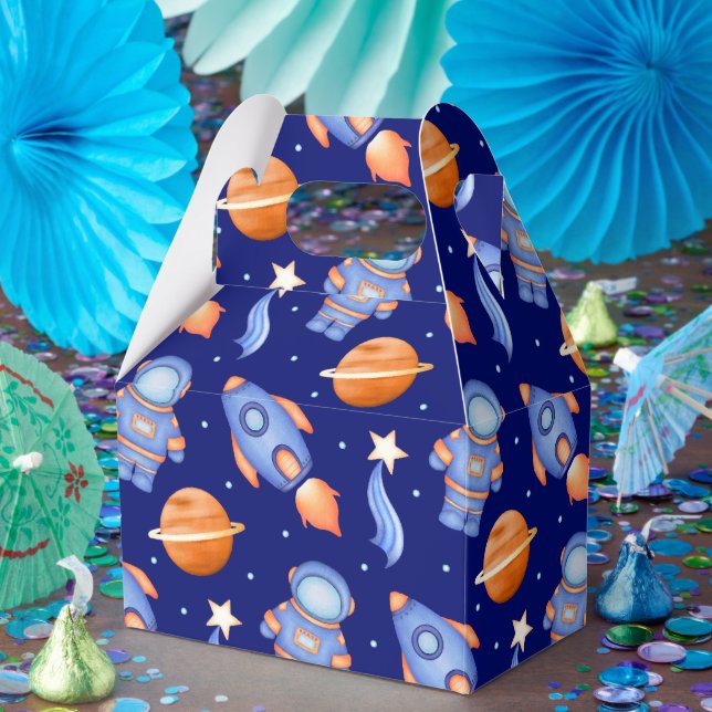 Kinder Planeten Raumschiff & Astronaut Geschenkschachtel (Party)