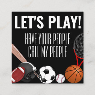 Kinder Playdate Sports Quadratische Visitenkarte