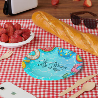 Kinder-Poolparty-Papierplatte Pappteller