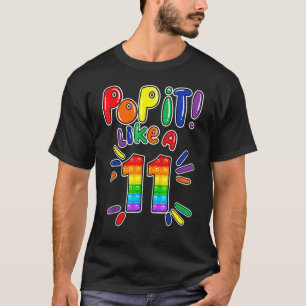 Kinder Pop 11. Geburtstag Mädchen Jungen 11 Jahre T-Shirt