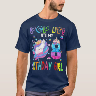 Kinder Pop 8 Jahre alt Geburtstag Mädchen 8 Geburt T-Shirt