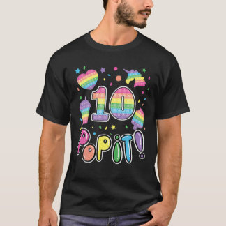 Kinder Pop Es 10. Geburtstag Mädchen Jungen 10 Jah T-Shirt