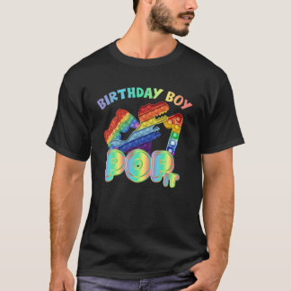 Kinder Pop Es 1. Geburtstag Junge Dino Gamer P T-Shirt