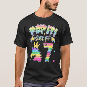 Kinder Pop Es 7. Geburtstag Mädchen Jungen 7 Jahre T-Shirt