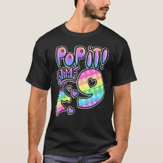 Kinder Pop Es 9. Geburtstag Mädchen Jungen 9 Jahre T-Shirt