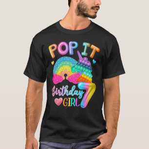 Kinder Pop Es Geburtstagskind 7 für 7 Jahre alte M T-Shirt