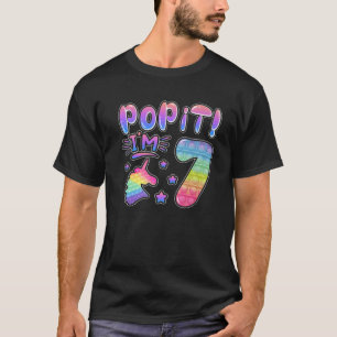 Kinder Pop Es Geburtstagskind 7 für 7 Jahre alte M T-Shirt