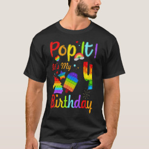 Kinder Pop Es ist mein 4. Geburtstag 4 Jahre alter T-Shirt