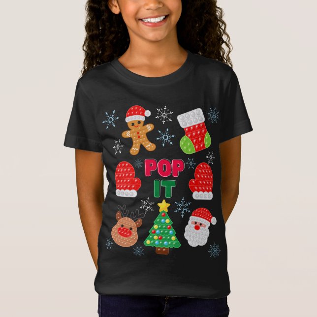 Kinder Pop Weihnachts Weihnachtsfeiertag Weihnacht T-Shirt (Vorderseite)