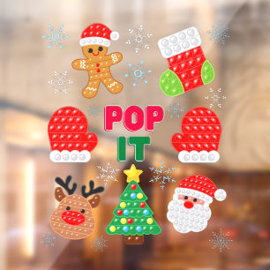 Kinder Pop Weihnachtsblase Weihnachtsbaum Fensteraufkleber