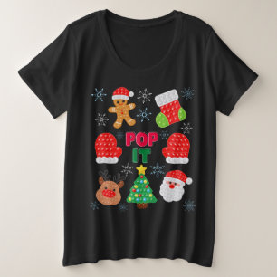 Kinder Pop Weihnachtsblase Weihnachtsbaum Große Größe T-Shirt
