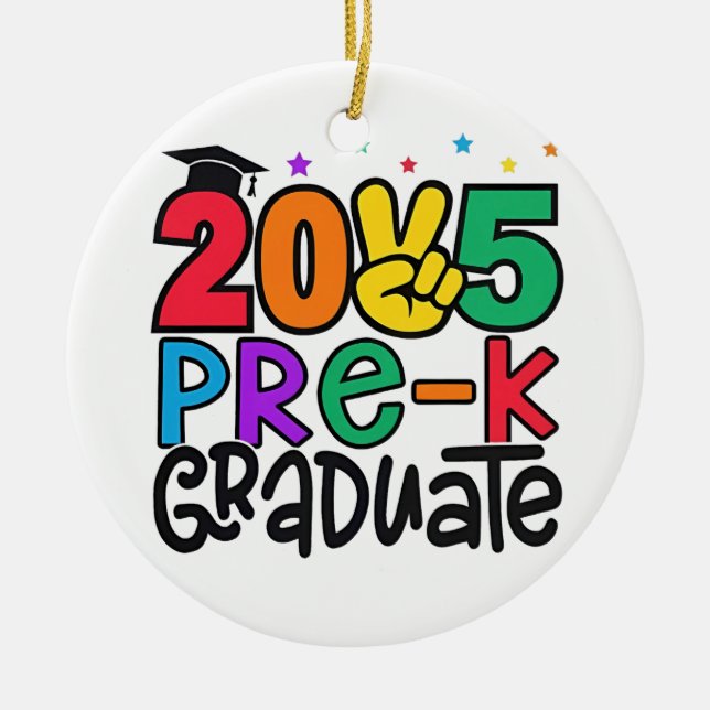 Kinder Pre-K Grad 2025 Preschool Prek Abschluss Keramik Ornament (Vorne)
