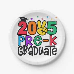 Kinder Pre-K Grad 2025 Preschool Prek Abschluss Pappteller