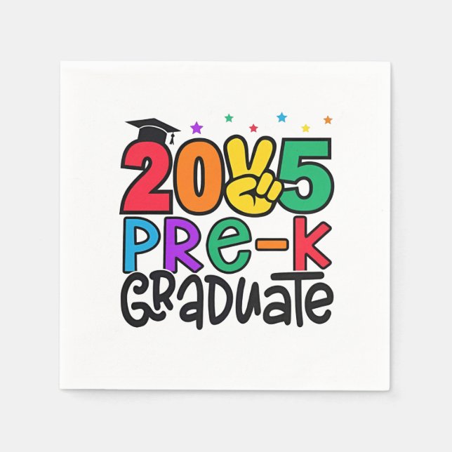 Kinder Pre-K Grad 2025 Preschool Prek Abschluss Serviette (Vorderseite)