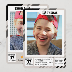 Kinder Profil Tausch Golf Geburtstag Fotos Einladung