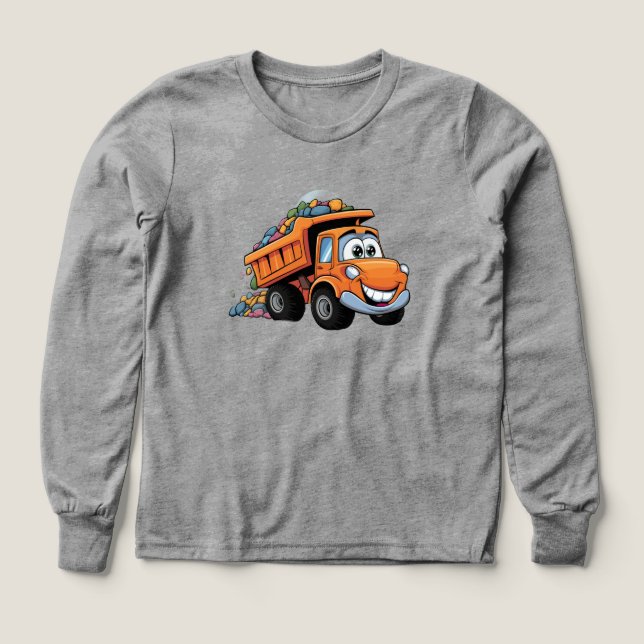  🚧👷‍♂️ Kinder Pullover – Cooles Baustellenauto  (Design Vorderseite)