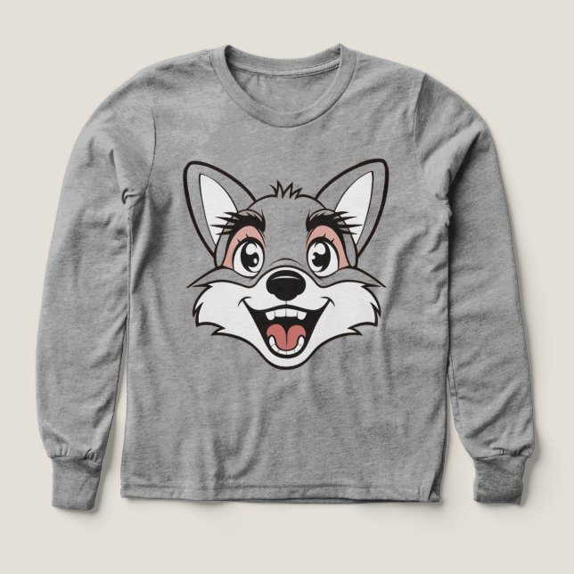 🦊 Kinder Pullover – Süßer Fuchs  (Design Vorderseite)