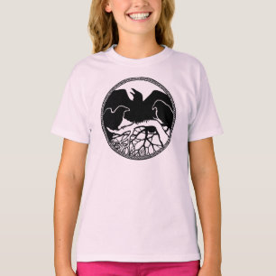 Kinder-Raben-Shirts Raben-Krähe-Kunst Kinder-Sweat T-Shirt