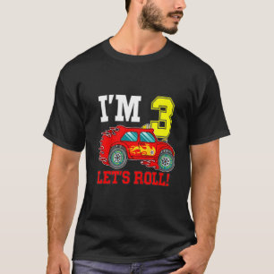 Kinder Race Car 3. Geburtstag Junge 3 Rennfahrer T-Shirt