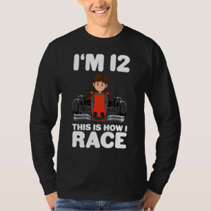 Kinder Racing Car 12. Geburtstag 12 Zwölf Kleinkin T-Shirt