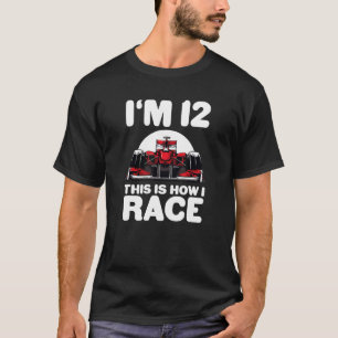 Kinder Racing Car 12. Geburtstag 12 Zwölf Kleinkin T-Shirt
