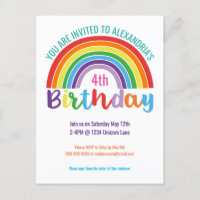 Kinder Rainbow Birthday Party Hübsch