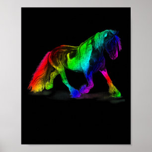 Kinder Rainbow Horseback Reitsport Esquireian T S Poster